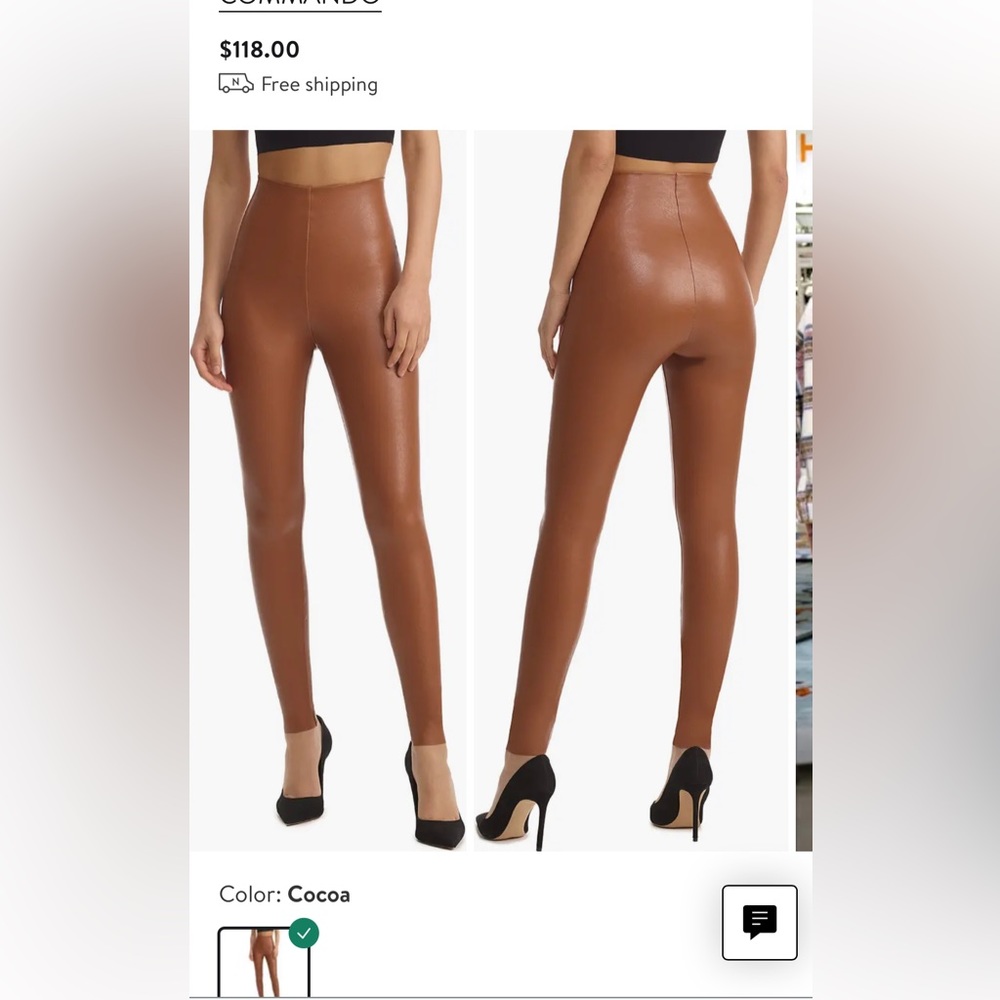 Commando Faux leather leggings cocoa